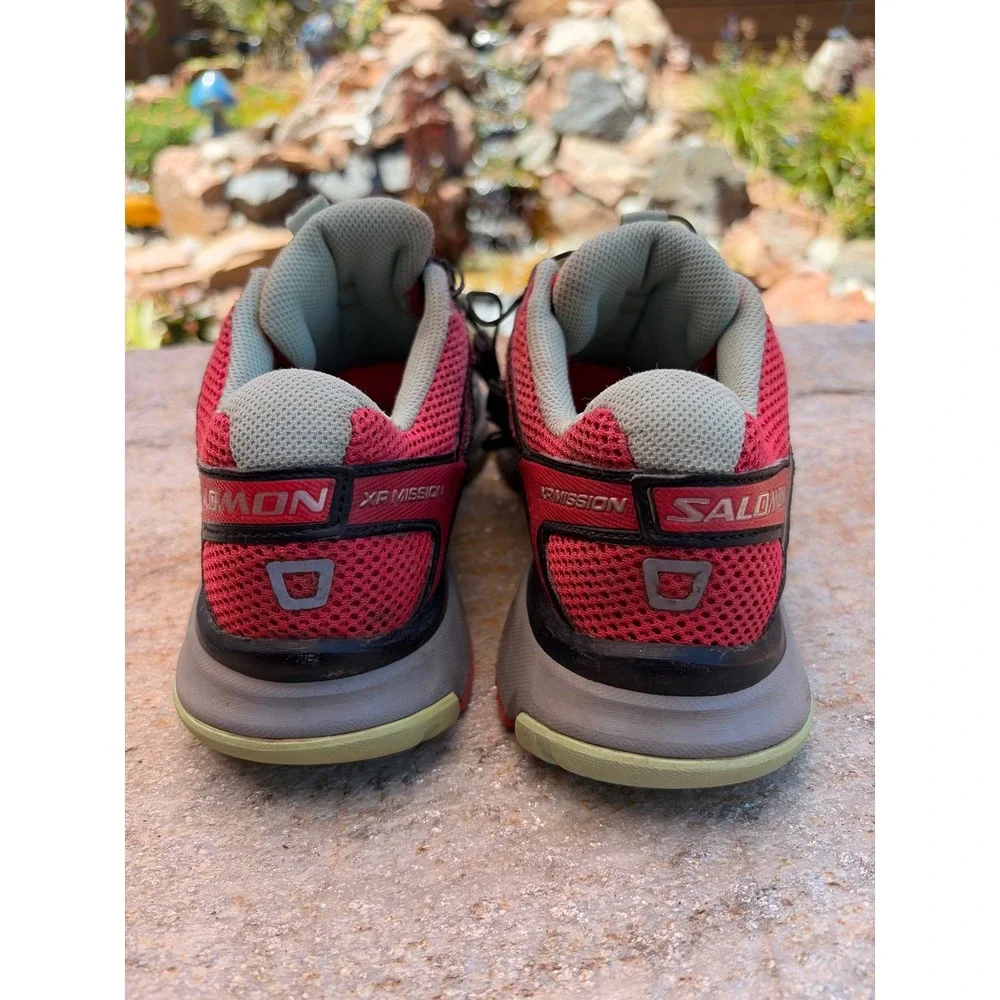 Salomon XR Mission Women Red Black Trail Running Shoes 377476 Sneakers Size 8